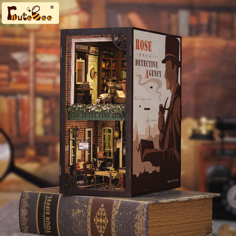 Cutebee Magic Book Nook Kit DIY Puppenhaus mit Licht 3D Bücherregal Einsatz ewigen Buchhandlung Modell Spielzeug für Erwachsene Geburtstags geschenke