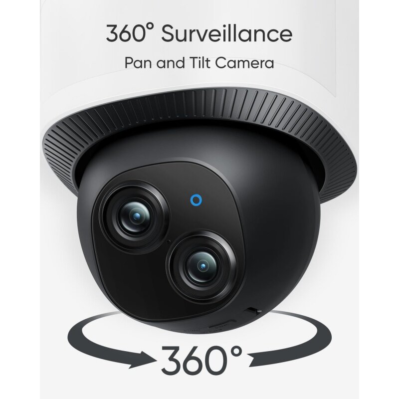 Прожекторная камера безопасности eufy E340 Проводная, панорамирование и наклон на 360 °, запись 2000, двухдиапазонный Wi-Fi, люмен, активация движения,