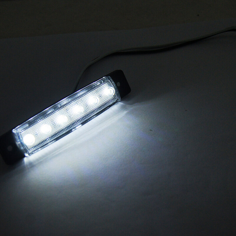 12V Lampu Eksternal Mobil Putih 6 SMD LED Mobil Truk Otomatis Indikator Samping Truk Lampu Trailer Lampu Sisi Belakang Putih