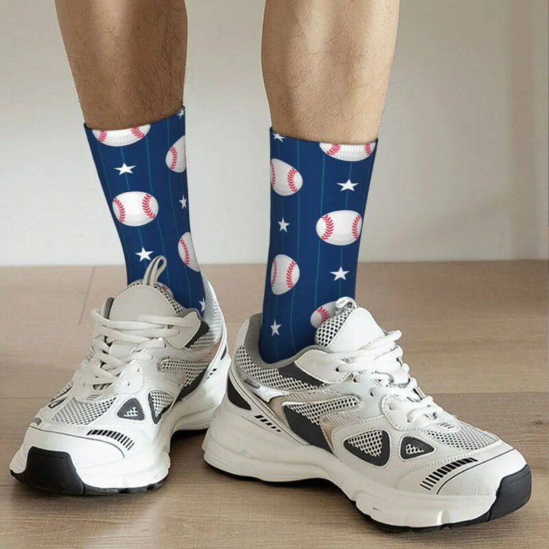 Honkbal Ster Speler Sportkleding Thema Ontwerp Sokken Product Voor Unisex Ademende Print Sokken