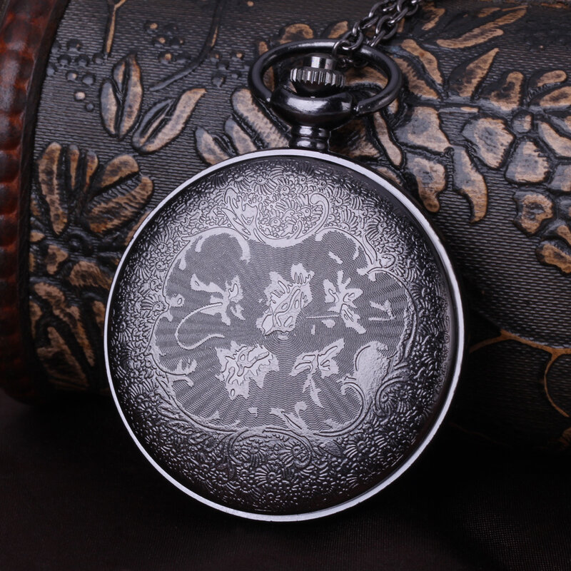 Vintage Carving Quarz Taschenuhr für Männer antike hohle Blumen gehäuse Anhänger Kette Uhr für Mann Großhandel Drops hip analoge Anzeige