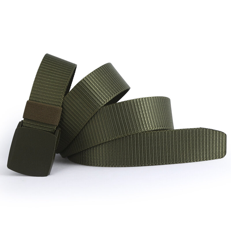 man belt Nylon belt Cotton Material Plastic Automatic Buckle Ourdoor Sports belt for Man