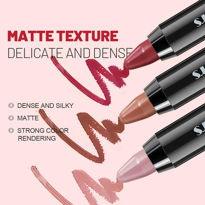 Matte Brown Lip Liner Pencil Lip Outline Contouring Cosmetics Lip Moisturizing Balm Pigments Lipstick Waterproof Lasting Cr H5N2