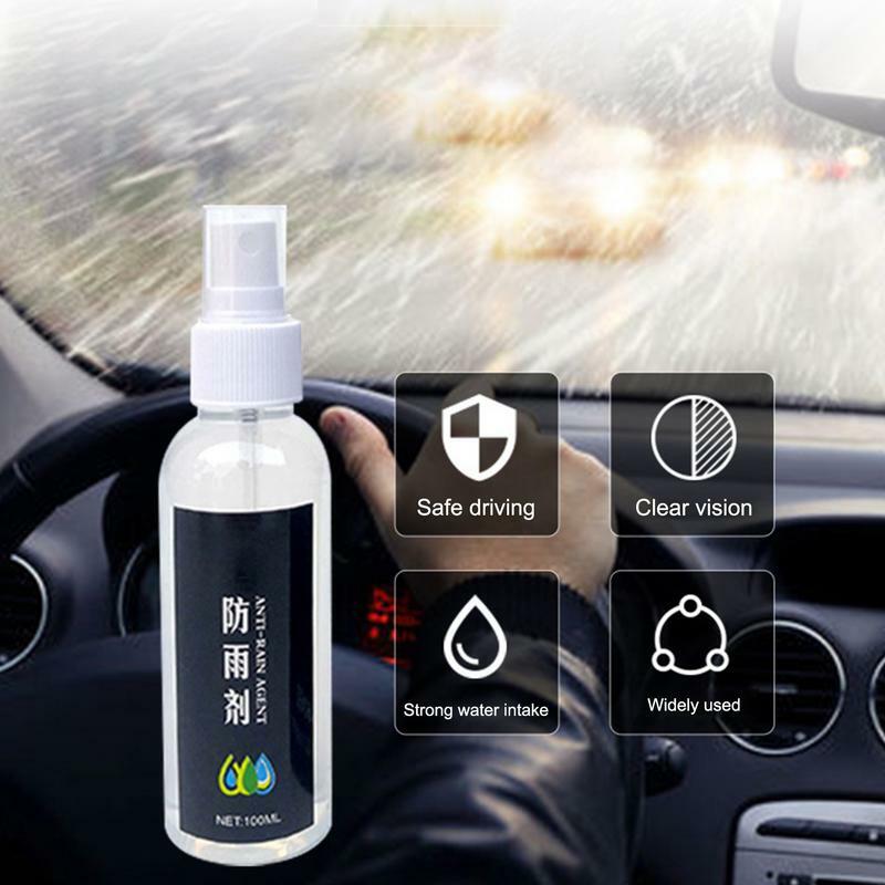 Spray anti-buée longue durée pour pare-brise de voiture, pulvérisateur de verre, revêtement étanche pour pare-brise, miroirs de voiture, 100ml