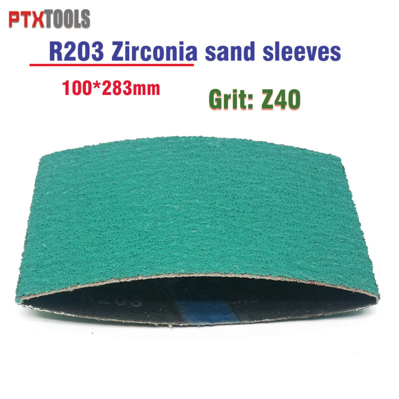 4 buah 100*283MM sunmay R203 Zirconia sabuk pengamplasan untuk logam abrasif Band penggiling zirkonium oksida lengan pengamplasan
