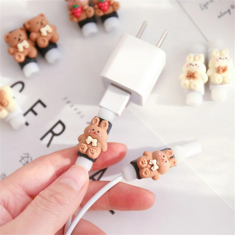 1/5SETS Charging Line Protection Durable Wear-resistant Colorful Plastic Resin Office Accessories Cable Protector Cover