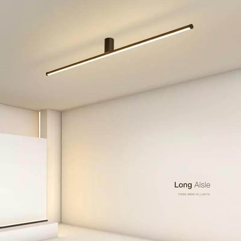 Lampu Strip langit-langit minimalis Nordic, untuk ruang tamu koridor balkon kamar tidur lampu langit-langit sederhana perlengkapan pencahayaan dalam ruangan