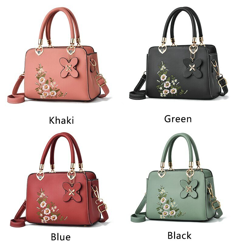 Mulheres Bordado Bolsas Bolsa Sacolas Moda Handle Bag Grande Capacidade Crossbody Bags Feminino Portátil Trendy Acessórios