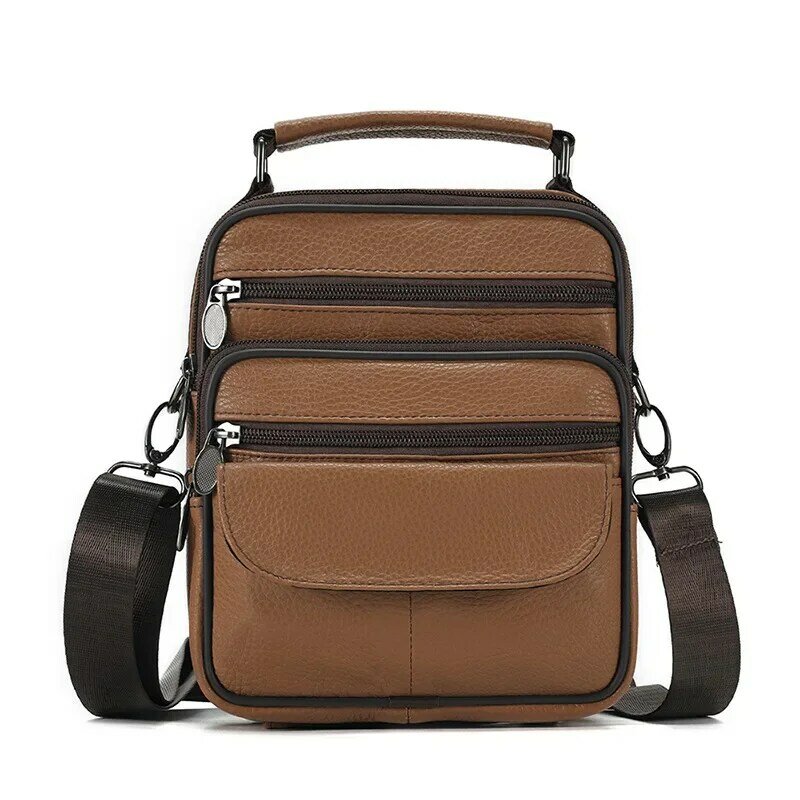 Stylish New Men's Genuine Leather Shoulder Bag - Top Layer Cowhide Sport and Fitness Crossbody Bag