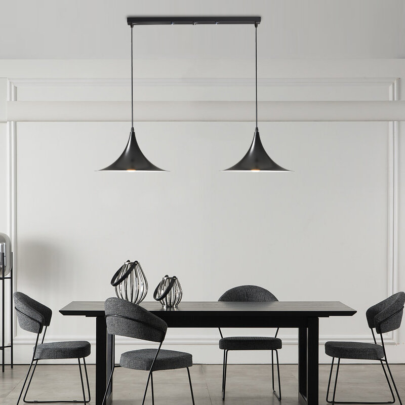 Nowoczesna minimalistyczna lampa wisząca do salonu stół obiadowy kuchenny czarno-biały dysk kształt kapelusza lampa wewnętrzna dekoracji domu