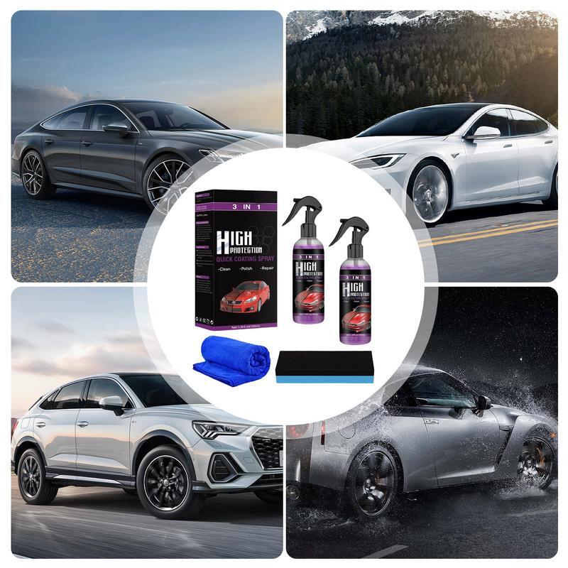 Car Coating Spray Refurbisher High Protection 3 In 1 Car Coating Spray Polymer Paint Sealant Detail Protection For Cars Boats