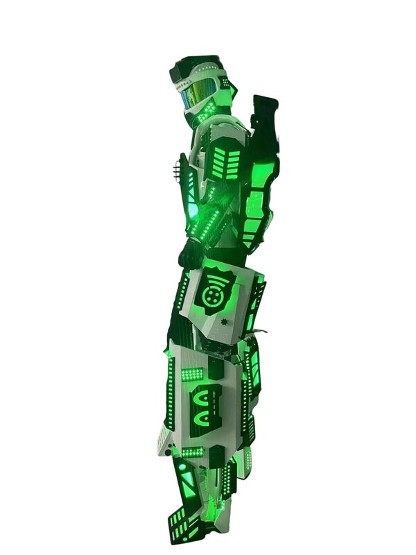 Terbaru pencahayaan LED Stilts Walker Robot kostum Kryoman kinerja panggung acara pakaian berbentuk rapi perayaan pesta Led