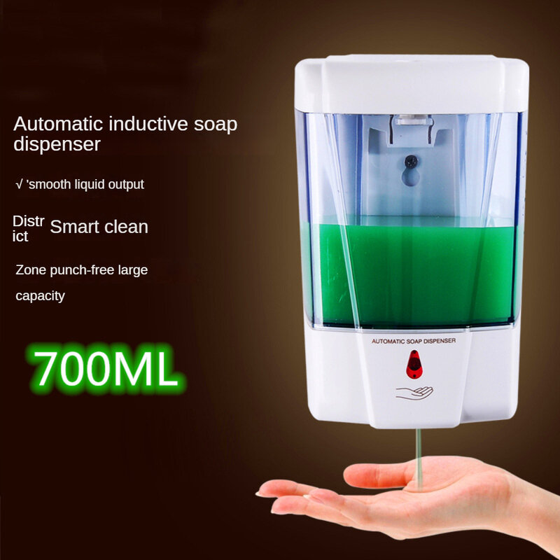 Inteligentny przyrząd do mycia rąk indukcyjnych 700ml upuszczający płyn/Spray bezdotykowy naścienny automatyczny mydło do czyszczenia alkoholu
