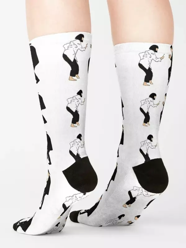 Pulp Fiction-Calcetines transparentes de estilo hip hop para hombre y mujer, calcetín de diseñador, ideal para regalo