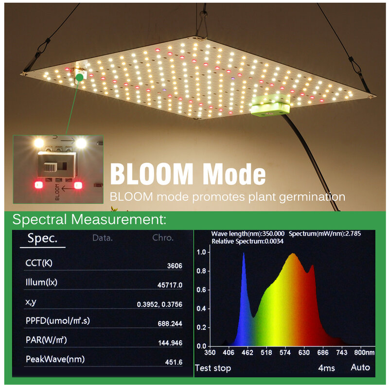 سامسونج LM281B تنمو ضوء LED 100 فولت-240 فولت 68 واط الطيف الكامل بلوم/الخضار وضعين Phytolamp للنباتات الداخلية 232 المصابيح مصباح النبات