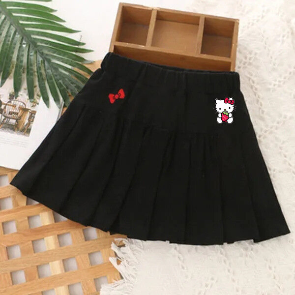Anime Sanrio Cinnamoroll Children Clothing  Hello Kitty My Melody Girls Jk Pleated Skirt Bustier Skirt Children Bottoms Skirt