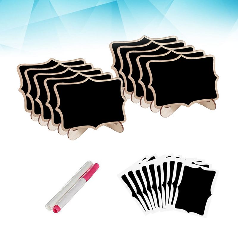 Mini Lace shape Chalkboards with Support Message Board Signs Table Place Card Signs for Home Birthday Wedding Party