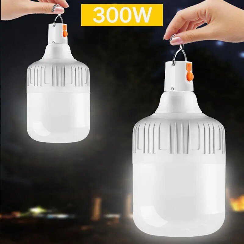 Lumières de secours LED rechargeables par USB pour la maison, lanternes portables, lampe, ampoule, batterie, barbecue, camping, extérieur, nouveau