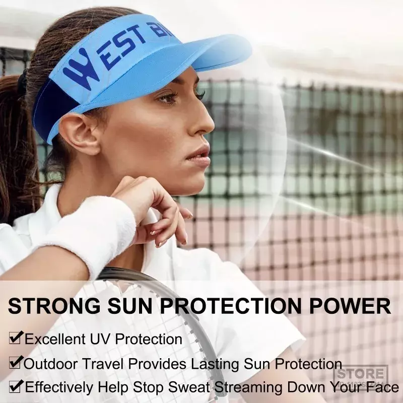 WEST BIKING-Gorra de deporte al aire libre, para tenis, correr, ciclismo, montañismo, diadema ajustable, protección UV, visera solar, sombrero de viaje