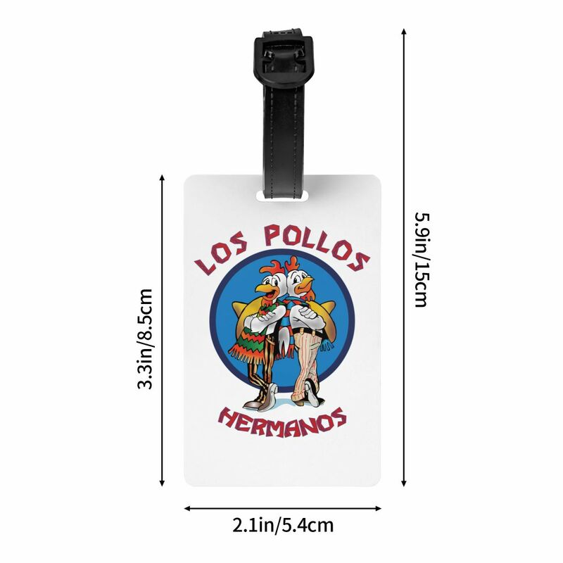 Funny Los Pollos Hermanos Luggage Tags Custom Breaking Bad Baggage Tags Privacy Cover ID Label