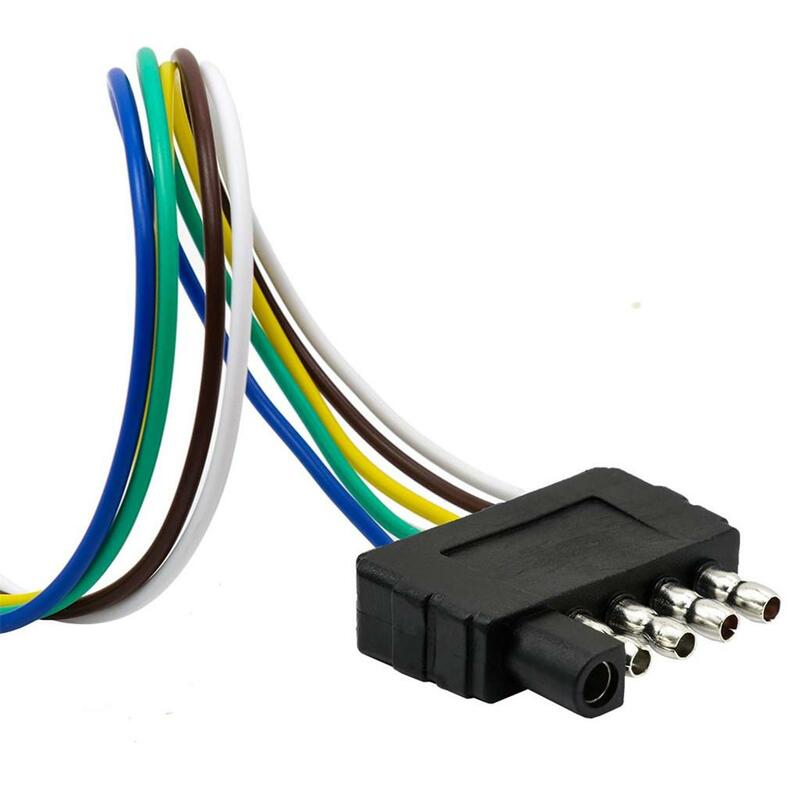 Conector de extensión de arnés de cables de remolque plano de 5 vías, enchufe con Cable de 36 pulgadas, EE. UU.