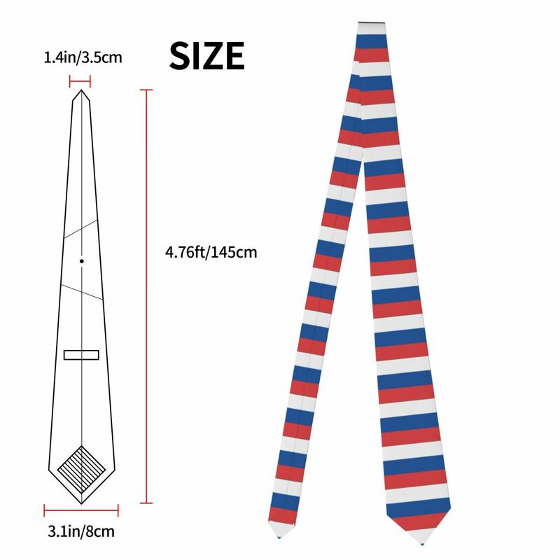Baru Poliester Sutra 8Cm Dasi untuk Pria Bendera Rusia Leher Kreatif Ramping Pria Dasi Cravate Pesta Liburan Kemeja Aksesori