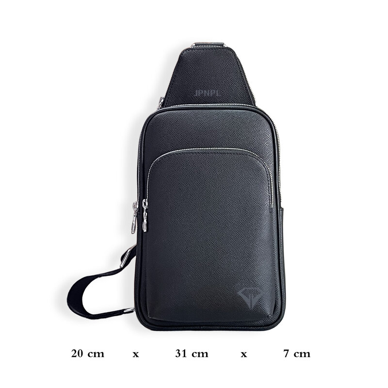 Męska czarna skórzana torba na klatkę piersiowa klasyczna moda etui na telefony wodoodporna casualowa torba na wyjście