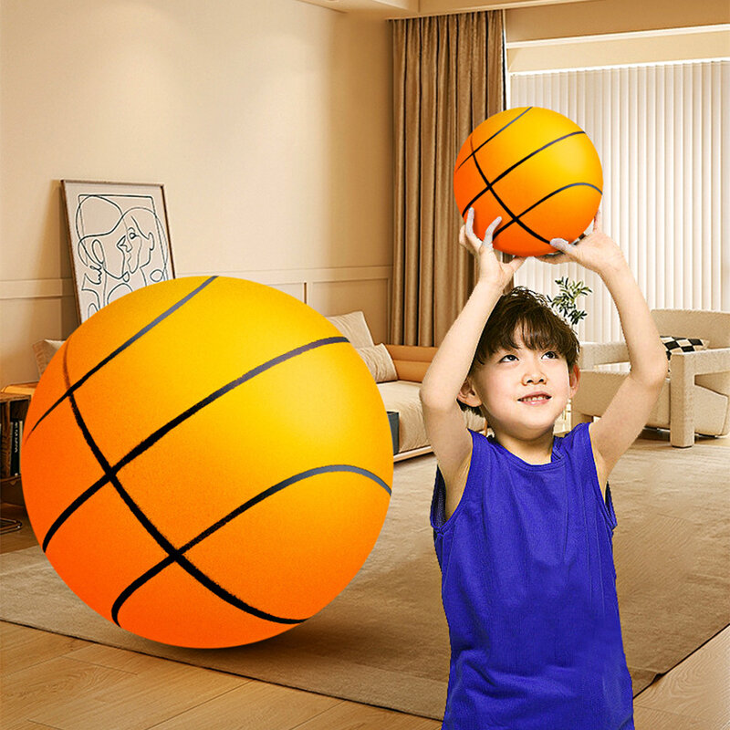 업그레이드된 신축성 사일런트 공, 무소음 및 안전, 실내 훈련 사일런트 농구, 어린이 장난감, 실내 놀이, 사이즈 7