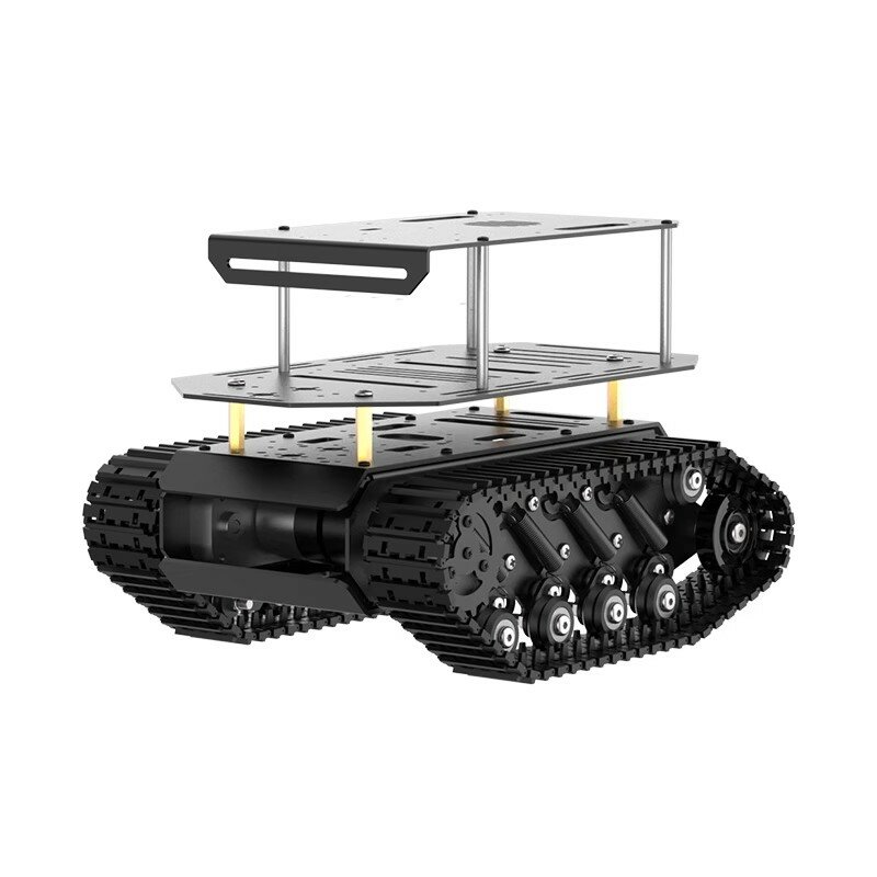Chasis de tanque de absorción de impacto fuerte de carga de 10KG con suspensión de Motor, Kit de Robot de tanque de Metal, Motor de codificación, Robot inteligente de coche