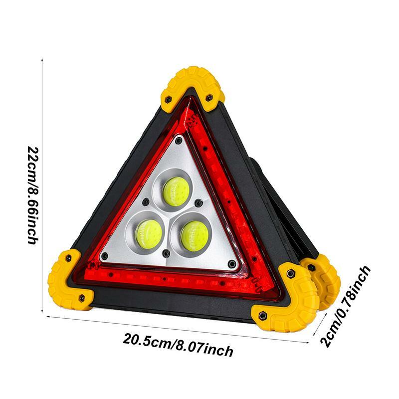 Driehoekig Led Veiligheidsbord Snel Opladen Opvouwbare Waterdichte Driehoeken Lichten Heldere Opvallende Veiligheidsreflectoren & Teken