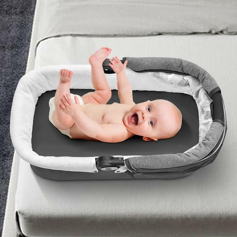 Seprai tempat tidur bayi, 3 buah serat mikro Set seprai tempat tidur bayi elastis bernapas untuk anak laki-laki dan perempuan