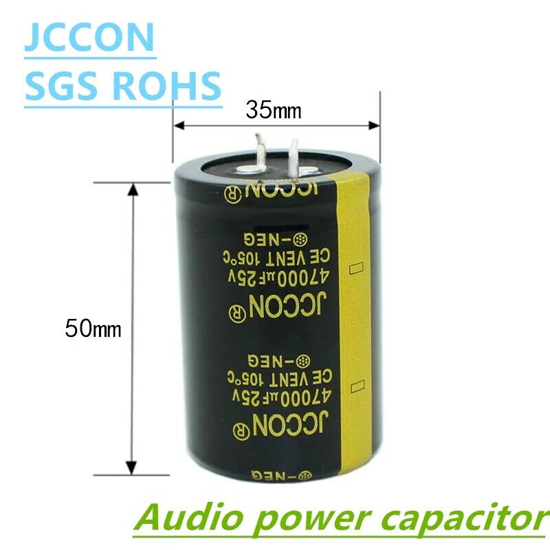 Jccon-ホーン電解コンデンサ、25v、47000uf、22000uf、10000uf、オーディオハイファイアンプ、高周波、低スピーカー、1個