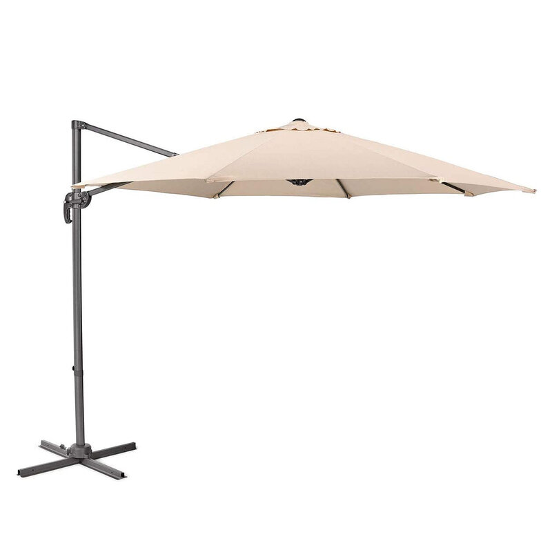 Zewnętrzny parasol na Patio Heavy Duty 10FT rynku stół parasol 8 żelaza kości metalowa rama bez podstawy 240Gsm poliester [US-Stock]