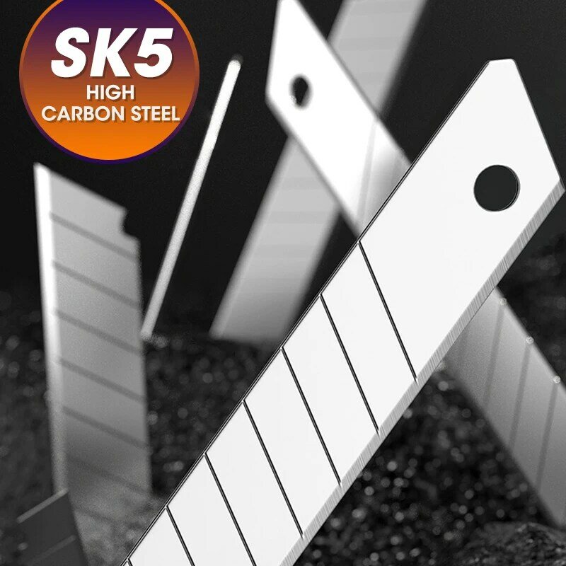多機能スチールボディユーティリティナイフ、厚紙カッター、交換可能な高炭素鋼ブレード、6 in 1、工業用グレード、18cm