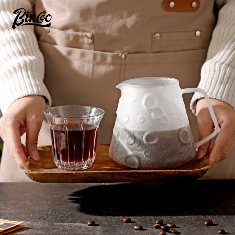 BINCOO 600ML Hand Brew Coffee Sharing Pot Coffee Powder Extraction Jar Glass Coffee Utensils Set Ear Hanging Drip Filter