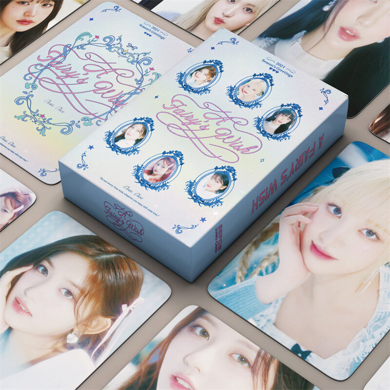 KPOP 55pcs/set IVE Album SEASON'S GREEING 2024 A Fairy's Wish LOMO Card Wonyoung Rei LIZ Leeseo Yujin Gift Postcard Photo Card