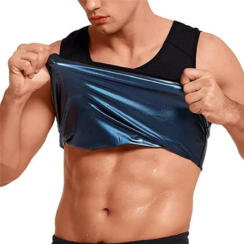Heren saunapak trapping shapewear sweat body shaper vest korset slanker compressie thermisch fitness workout shirt