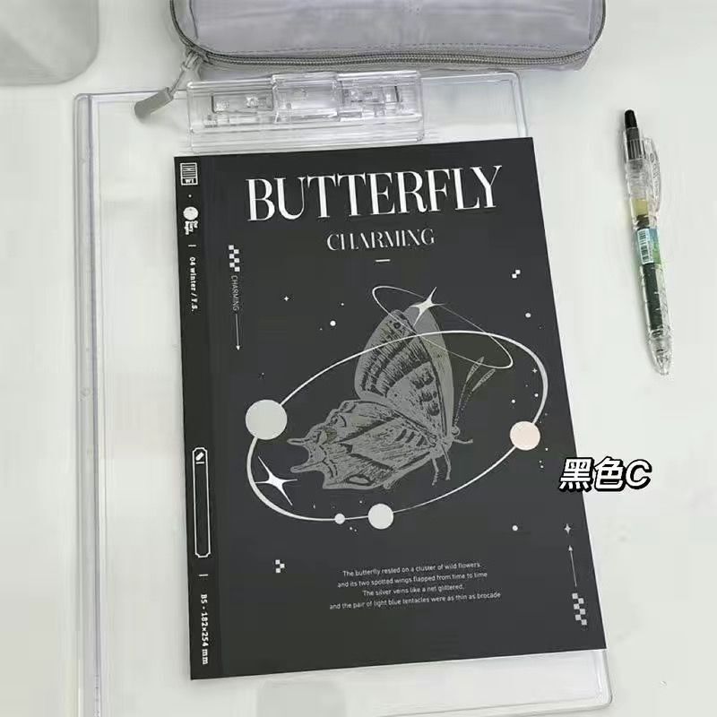 Ins Estilo Borboleta Strass Notebook, B5 Criativo Laser Mão Ledger Livro, Planejador Diário, Papelaria Escolar, Presentes