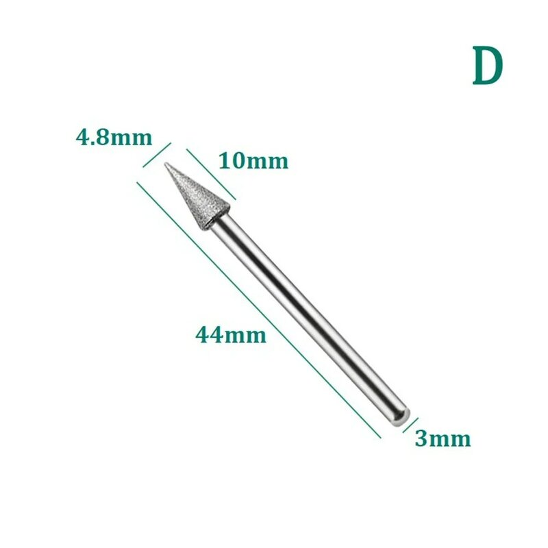 Drilling Carving Needle 3mm Hand Drill Mini Drill Shank Tool 1 PCS Carving Needle Electroplating Grinding Rods