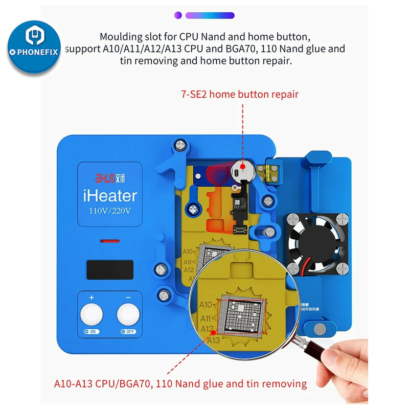 JC iHeater-placa calefactora para iPhone, placa base de precalentamiento, separación de desoldadura, identificación facial, X-11/12/13Pro Max