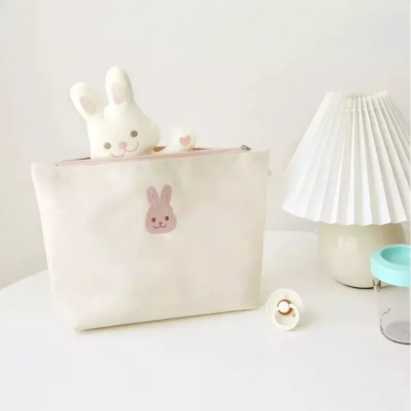 Kobiety dzieci nowonarodzone koreańskie torba na pieluchy mody prostota kreskówka niedźwiedź królik torba na pieluchy Kawaii wielofunkcyjna torba do przechowywania