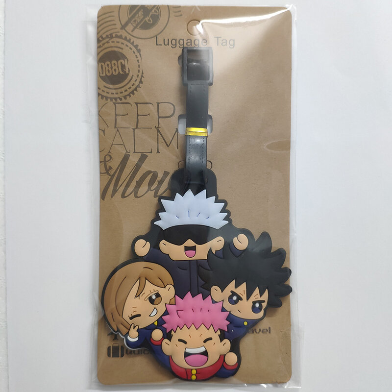 Hot Japanese Anime bagaglio Tag accessori da viaggio regalo creativo etichetta bagaglio in PVC portatile Anti-perdita indirizzo nome Tag all'ingrosso