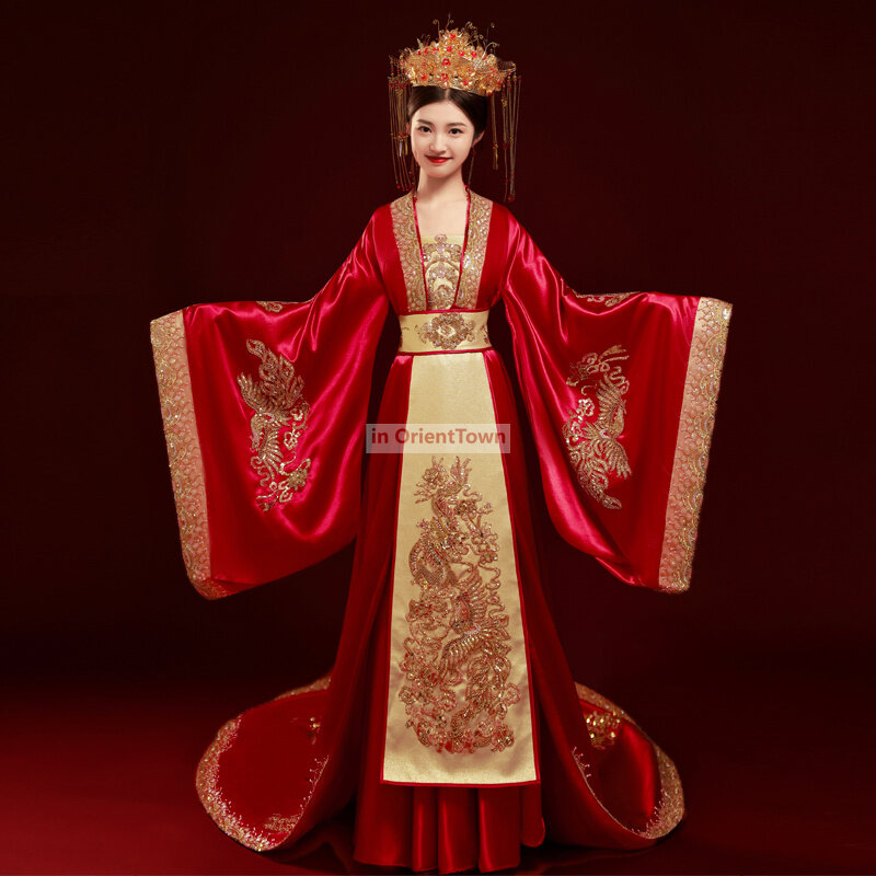 Robe de Mariée Alberoise de Prairie, Vêtement de Couple Hanfu de Luxe, Tenue sur le Thème du Marié, Costume Traditionnel Xiuhe
