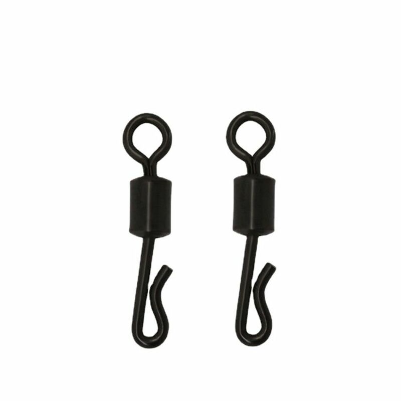 25pcs Black Q-Shaped Bearing Swivel Q-Shaped Quick Change Fishing Connector Stainless Steel Copper Quick Change Swivels
