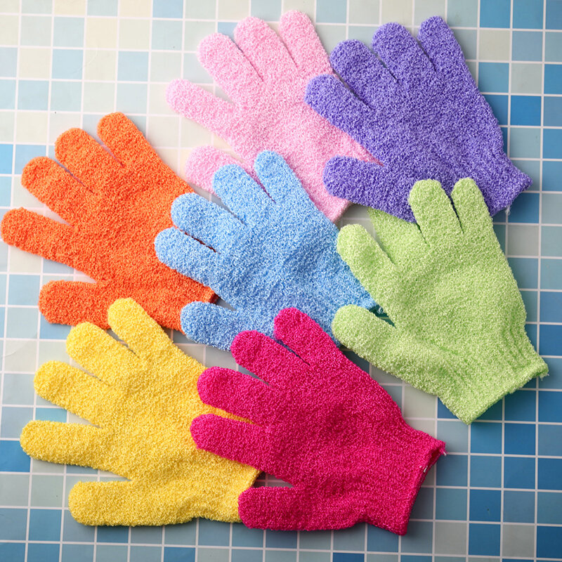 Mandi untuk mengupas sarung tangan Eksfoliasi, sarung tangan untuk mandi Scrub sarung tangan tahan pijat badan spons cuci kulit busa SPA pelembab