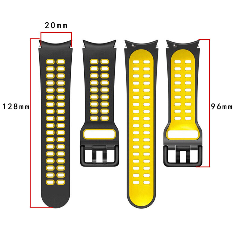 Silicone strap For Samsung Galaxy watch 4 5 6 40mm 44mm pro 45mm Sport breathable wristband For watch 6 4 Classic 47mm 43mm 46mm