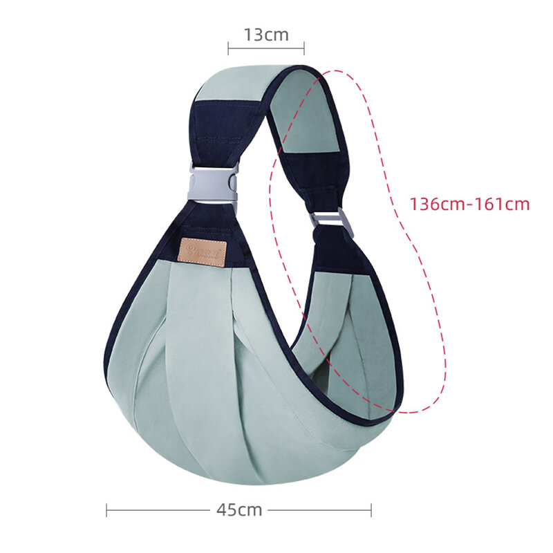 Baby Wrap Carrier Cotton Lightweight Sling Multifunctional Four Seasons Adjustable Simple Carrying for Newborns to Toddlers