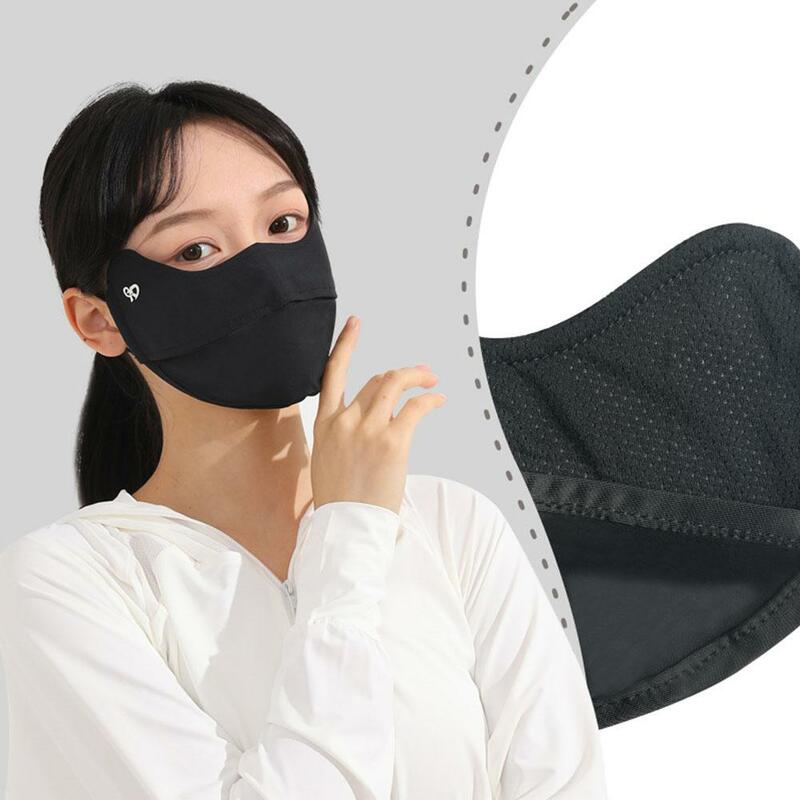 1 pz maschera per la protezione solare estate traspirante anti-uv ciclismo copertura per il viso escursionismo all'aperto maschera da guida maschera per l'orecchio appesa regolabile