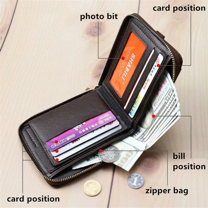 직조 패턴 캐주얼 대용량 카드 지갑, 지퍼 짧은 지갑, 레트로 패션, 2024 신상