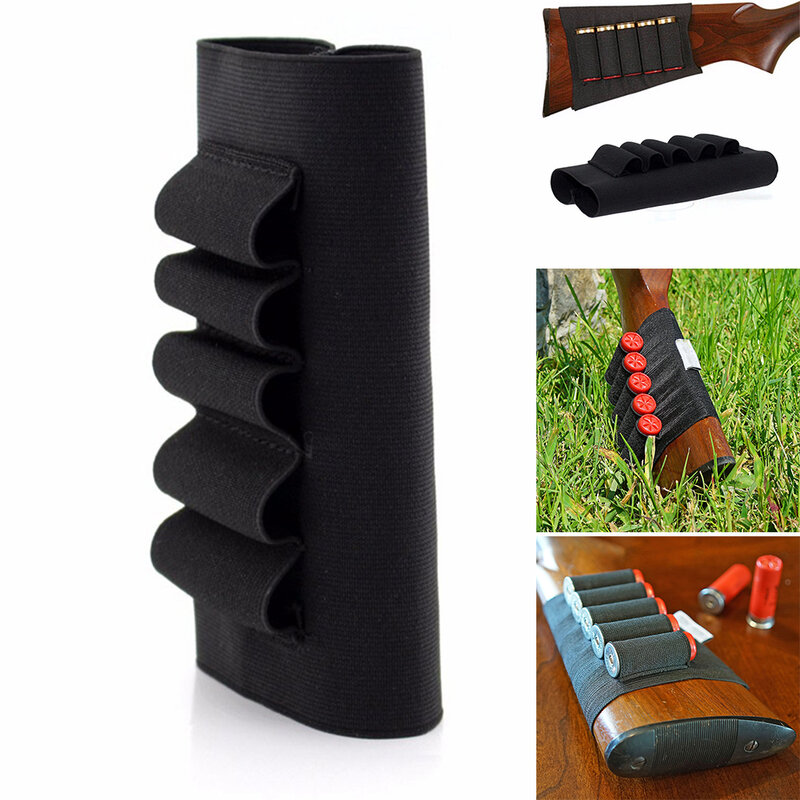 Loops Ammo Holder Shotgun Tacti 5 Ammo Buttstock Cartridge Elastic Holder Shells Accessories Practical Durable